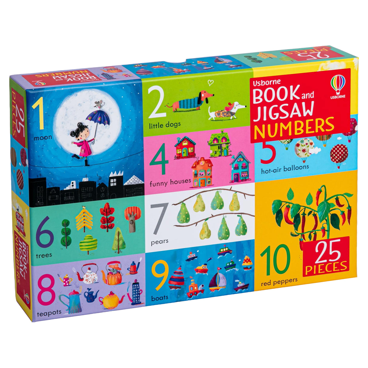 Usborne Book and 25 Piece Jigsaw Numbers