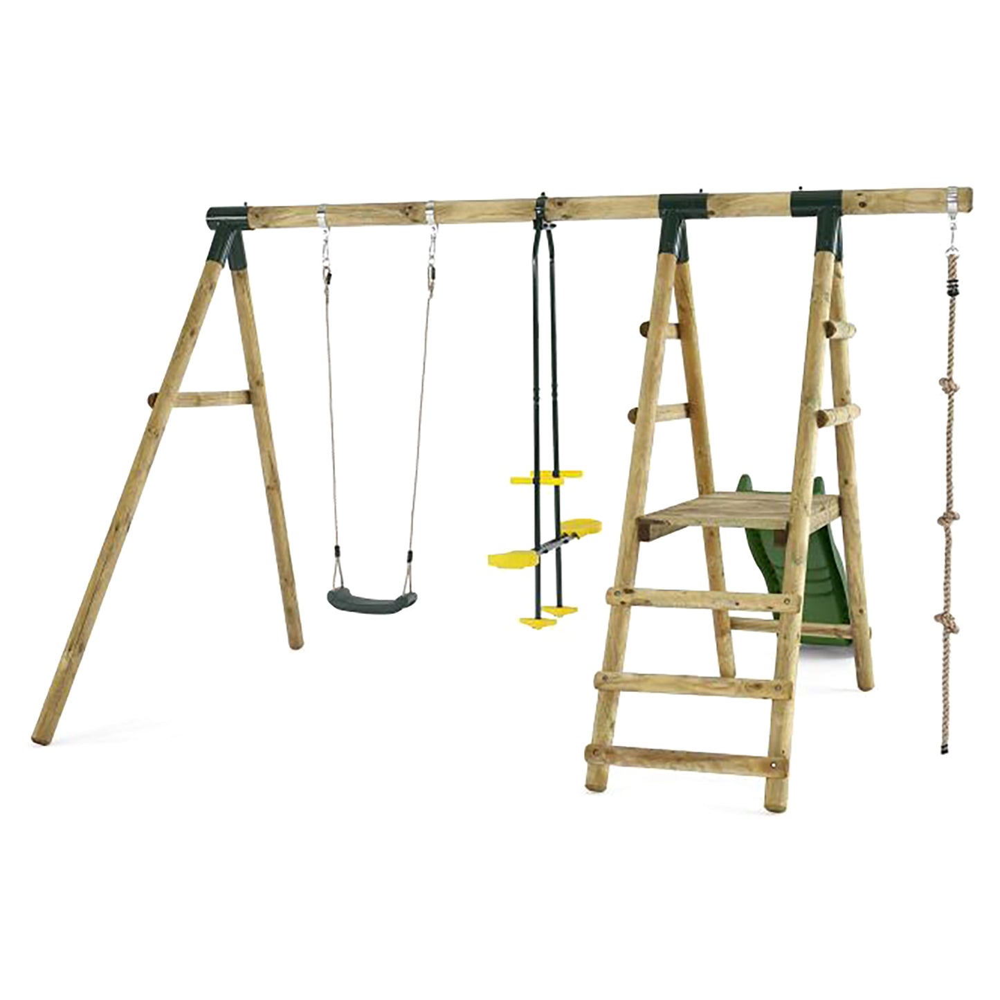 Plum Meerkat Wooden Swing Set