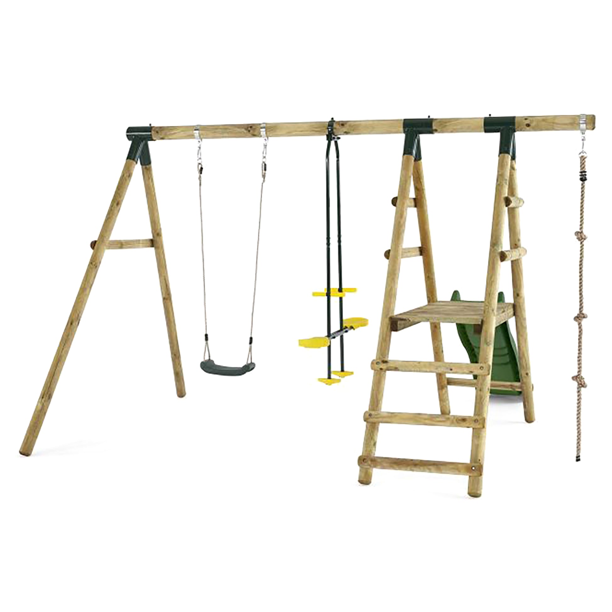 Plum Meerkat Wooden Swing Set