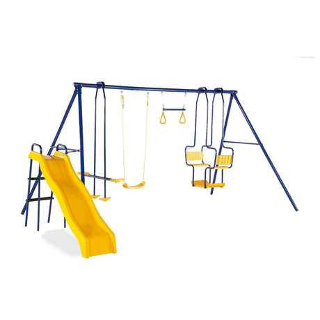 Plum 5 Unit Metal Swing Set with Slide