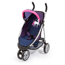 Bayer Jogger Pram Dark Blue with Pink Hearts