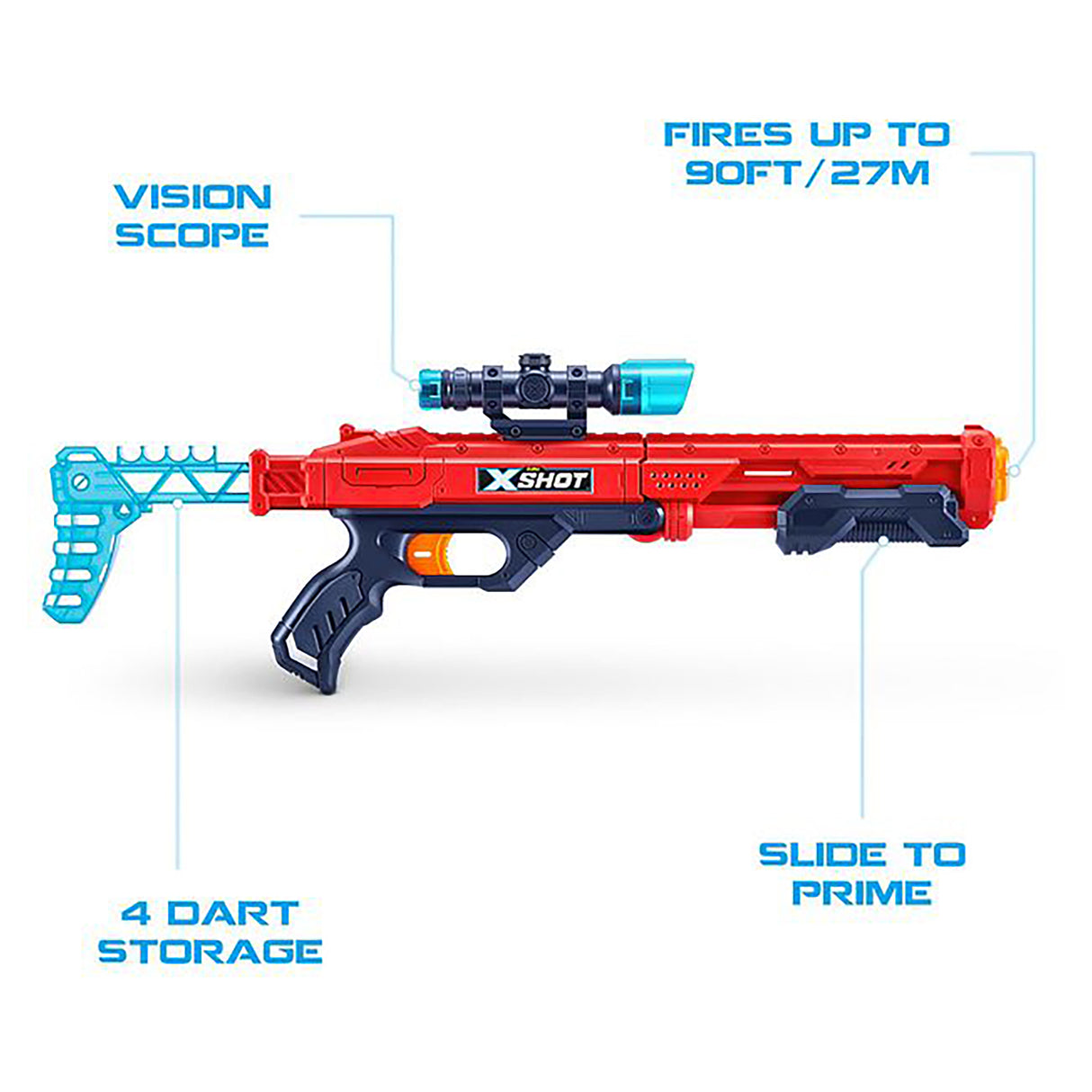 X-SHOT Excel Hawk Eye Dart Shooter with 16 Darts