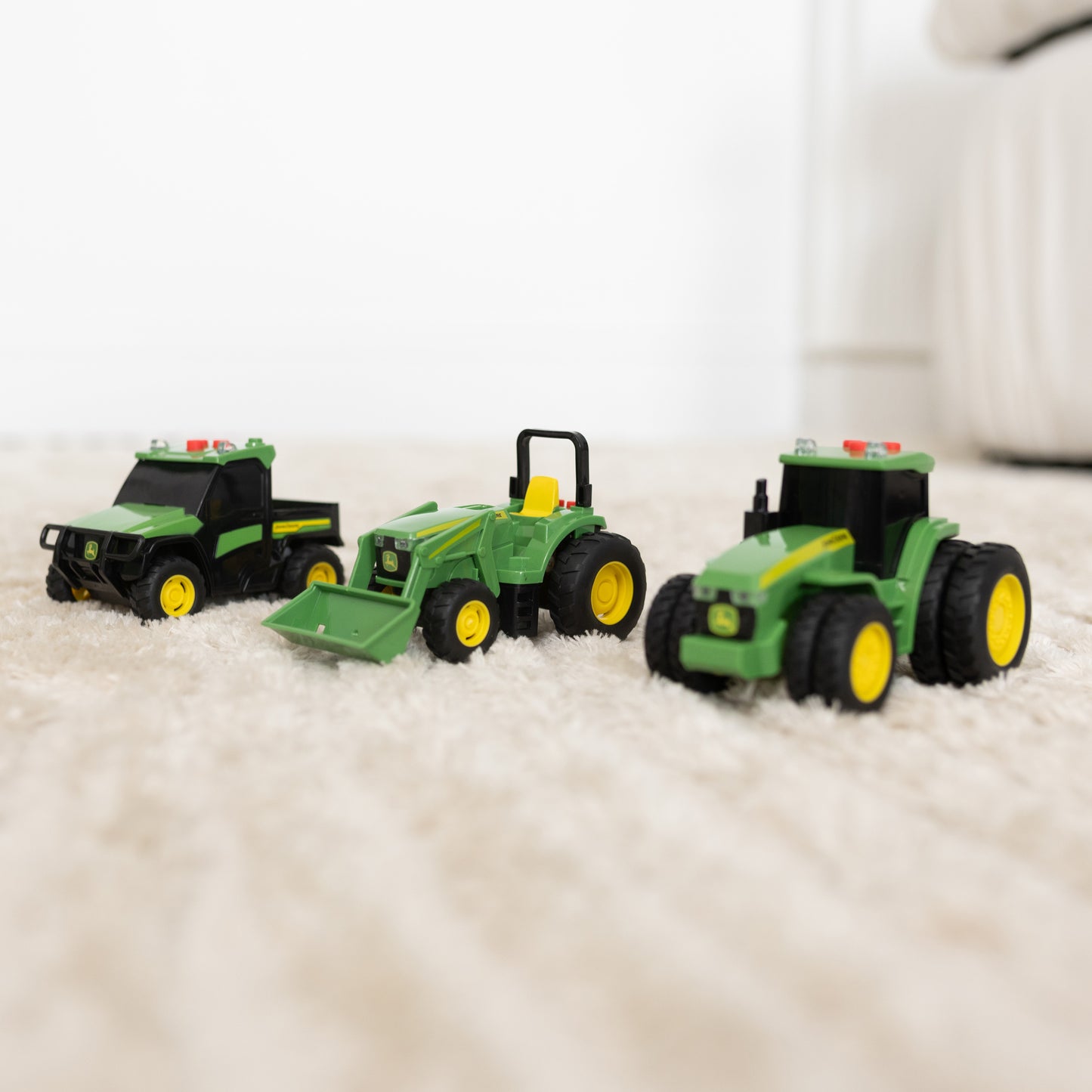 John Deere Lights & Sound Mini Tractors 3-pack