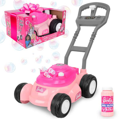 Barbie BUBBLE N GO MOWER  Pink / Blue with 4oz bottle