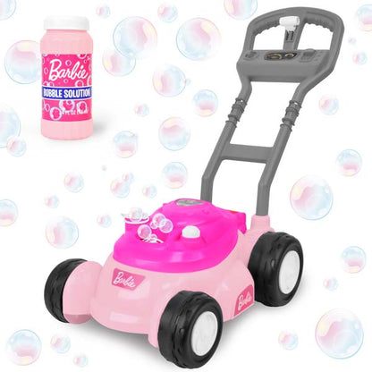 Barbie BUBBLE N GO MOWER  Pink / Blue with 4oz bottle