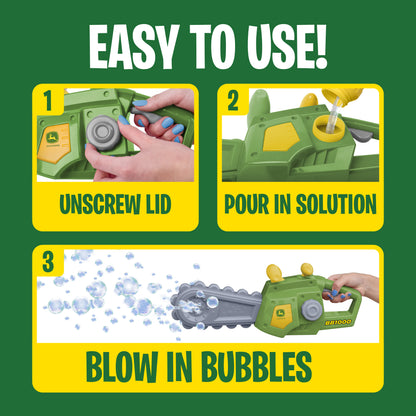John Deere Motorised Bubble and Fun Chainsaw  