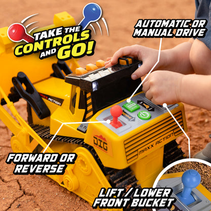 Maxx Action 18" Motorised Lights & Sounds Maxx Power Bulldozer