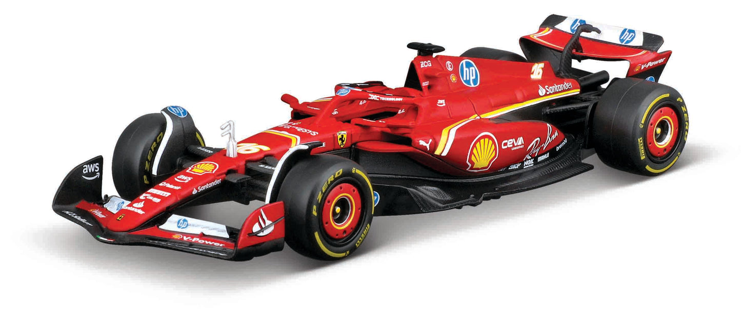 Maisto TECH Formula Racing RC 1:41 Diecast F-1 Racing Track 2024 Ferrari SF-24 Leclerc #16