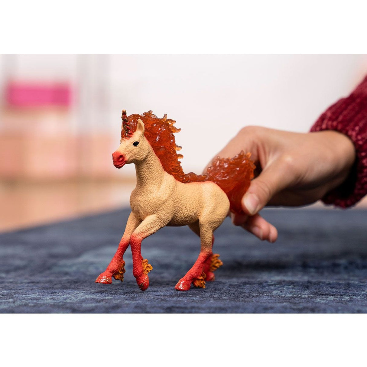 Schleich Elementa Fire Unicorn Stallion Animal Toy