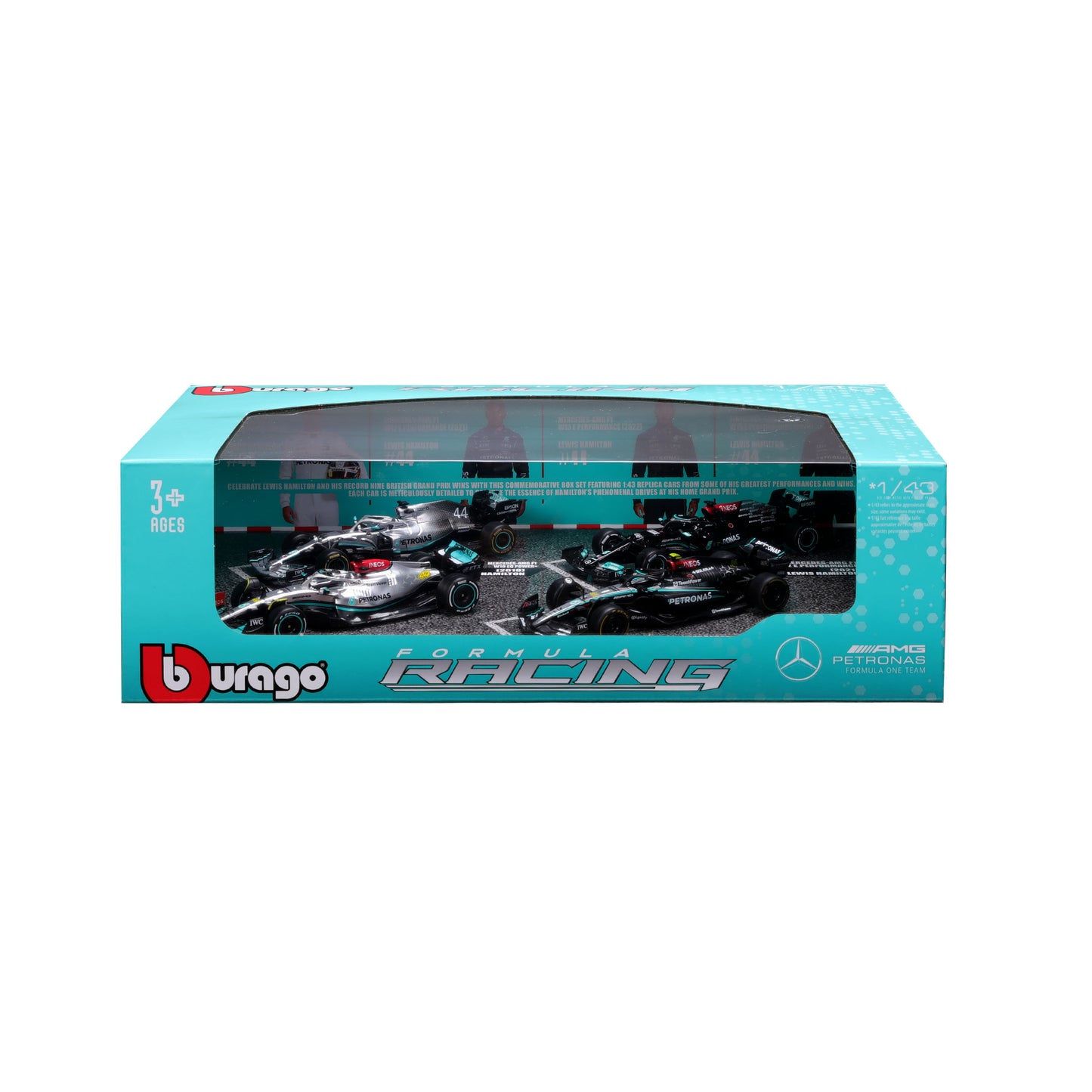 Bburago 1:43 4pc Mercedes Gift Pack #44 Hamilton