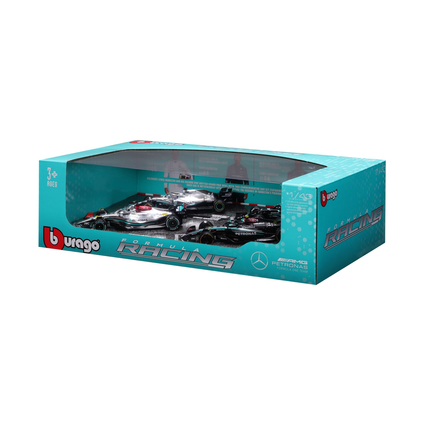 Bburago 1:43 4pc Mercedes Gift Pack #44 Hamilton