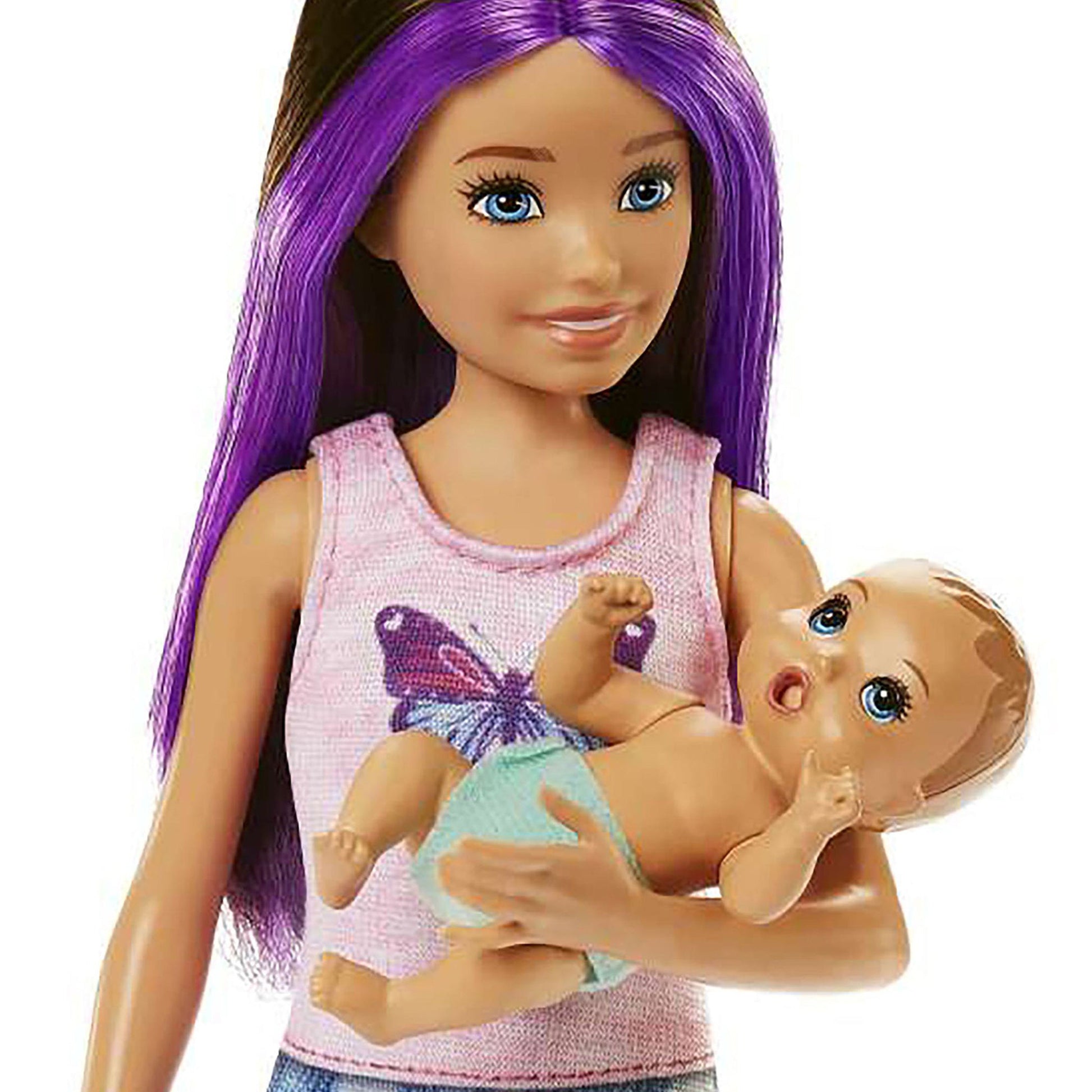Barbie Skipper Babysitters Playset With Skipper Doll, Baby Doll With Sleepy Eyes, Crib And Accessories