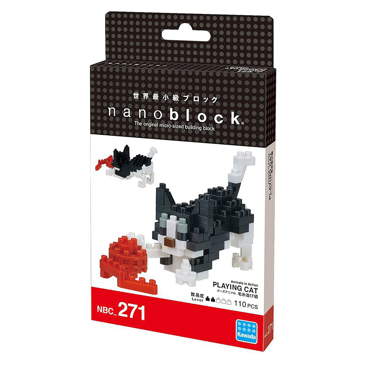 nanoblock - Playing Cat (110 pieces)