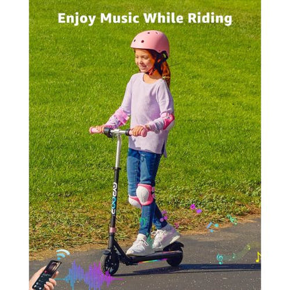 GYROOR H30 Max Kids Electric Scooter With Bluetooth Beats - Blue