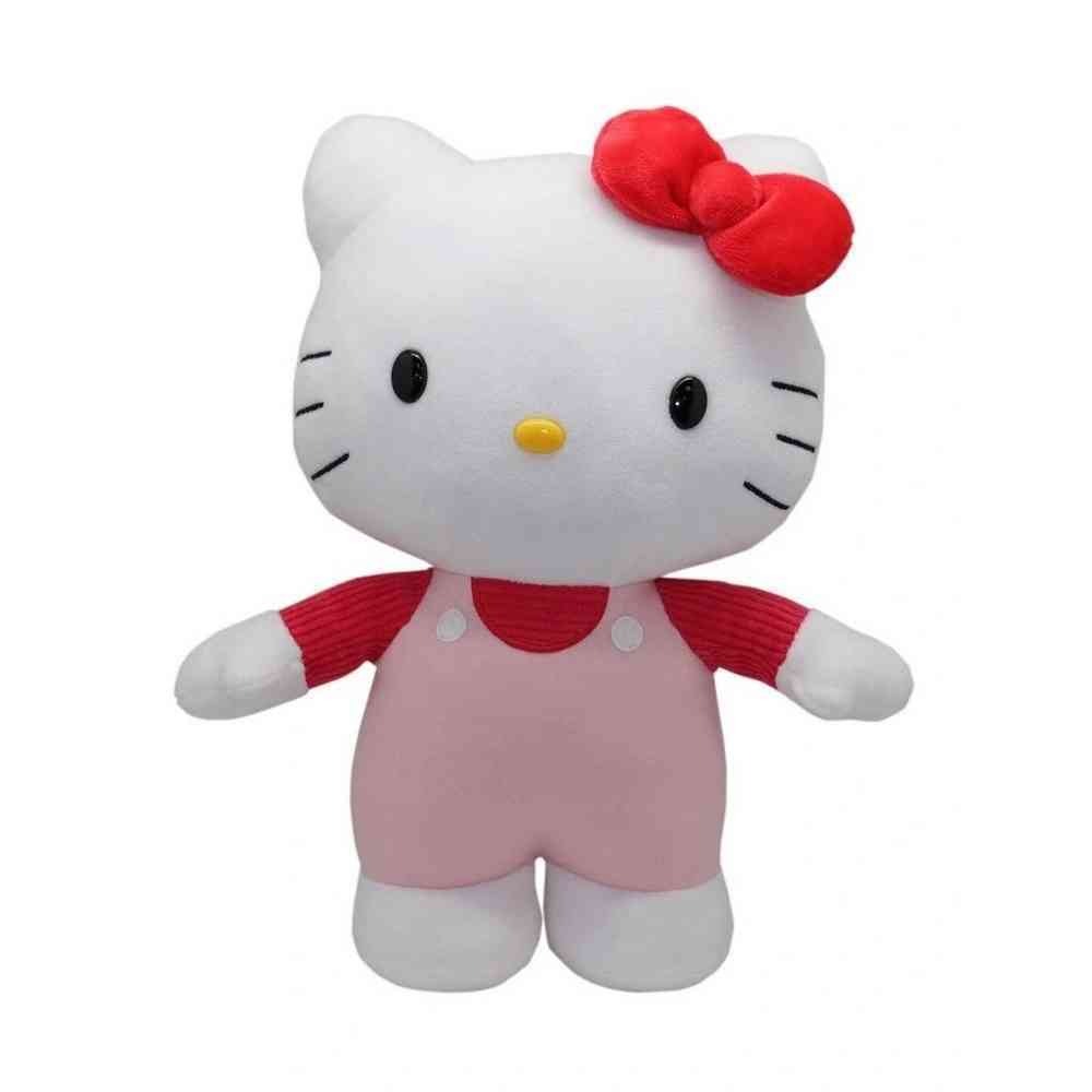 Hello Kitty Medium Plush Pink Overalls