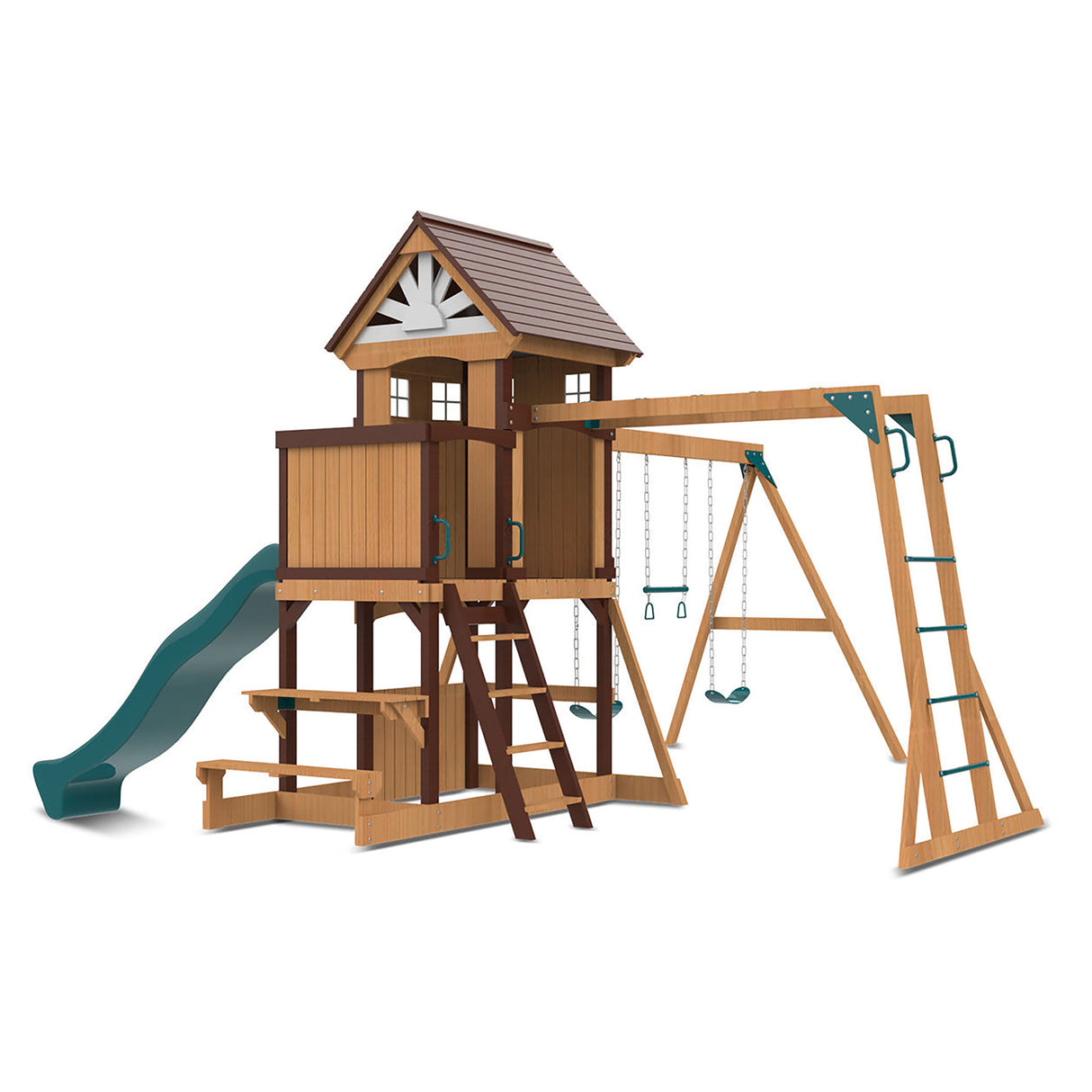 Lifespan Kids Meer Brook Play Centre Set with 2.2m Green Slide