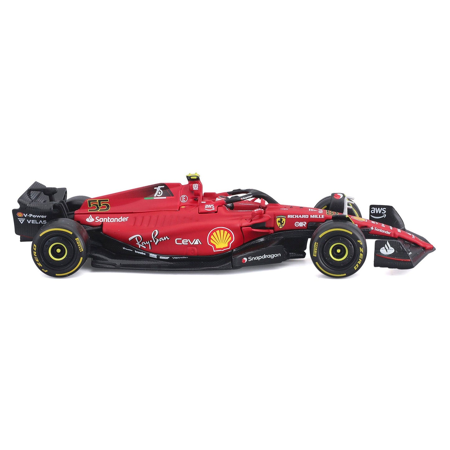 Bburago 1:43 Ferrari Racing 2022 F1 - 75 - Sainz #55 with Driver