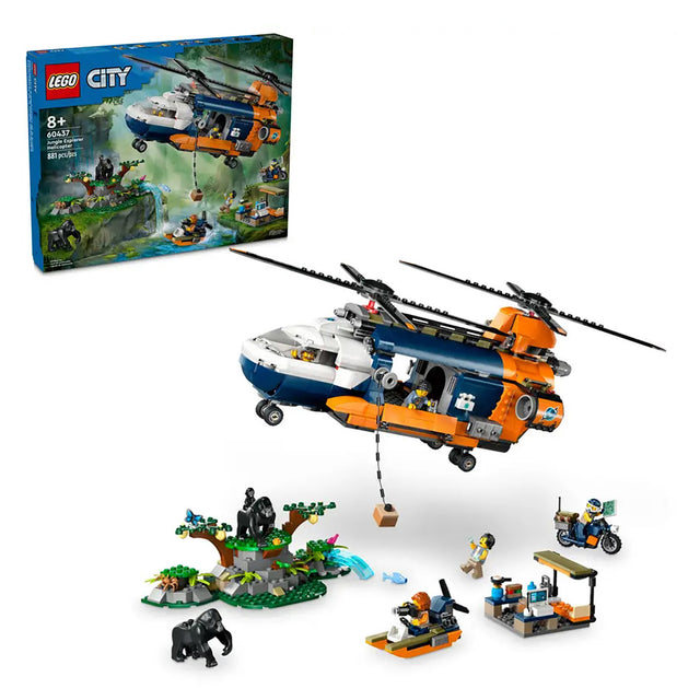 LEGO City Jungle Explorer Helicopter at Base Camp 60437