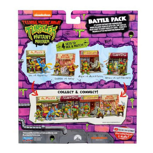 Teenage Mutant Ninja Turtles Mayhem (Good Vs. Bad) - Mikey VS Leatherhead (Pack of 2)