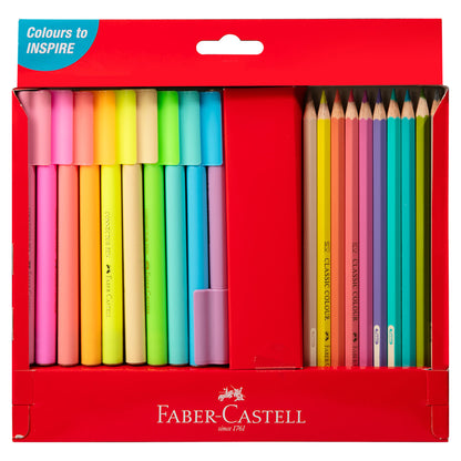 Faber Castell Pastel & Neon Inspiration Set, (Box of 20)