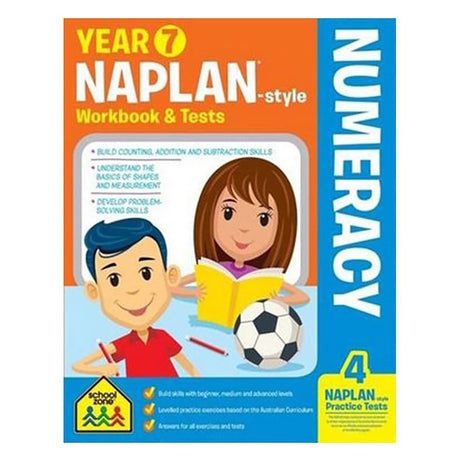 Hinkler Year 7 Naplan - Style Numeracy Workbook and Tests : School Zone