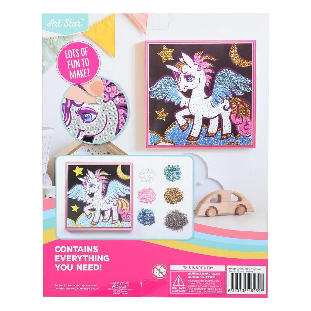 Art Star Make Your Own Sequin Picture Unicorn Kit