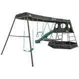 Lifespan Kids Pallas Play Tower with Metal Swing Set in Green Slide