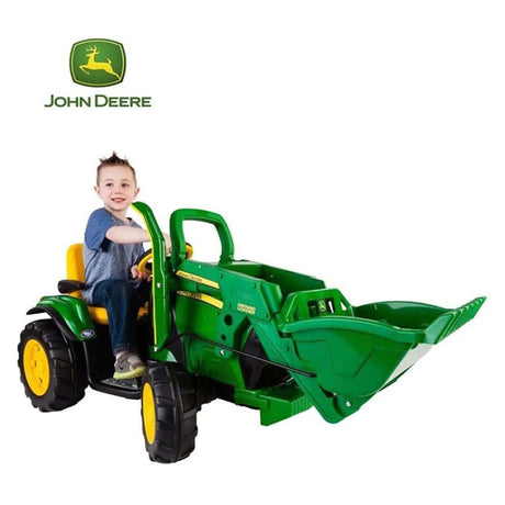 John Deere Ground Loader 12v Kids Ride On Tractor Digger with Scoop