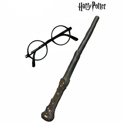 Harry Potter Wand And Glasses Set