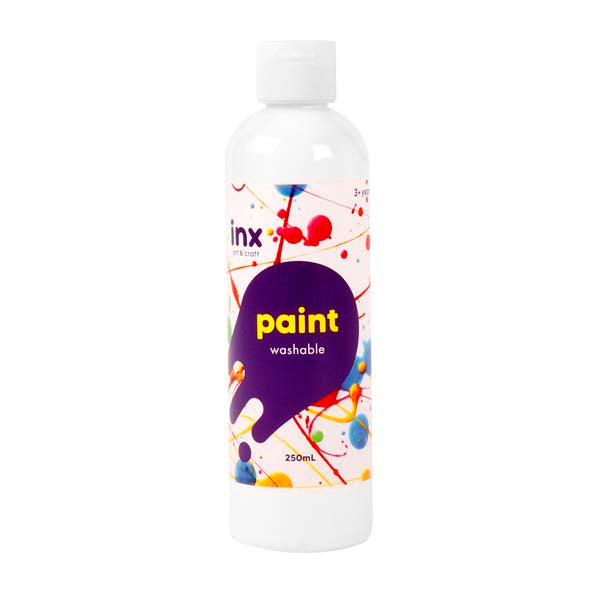 White Smoke Inx Washable Paint, Tempera White, 250ml Kids Paints