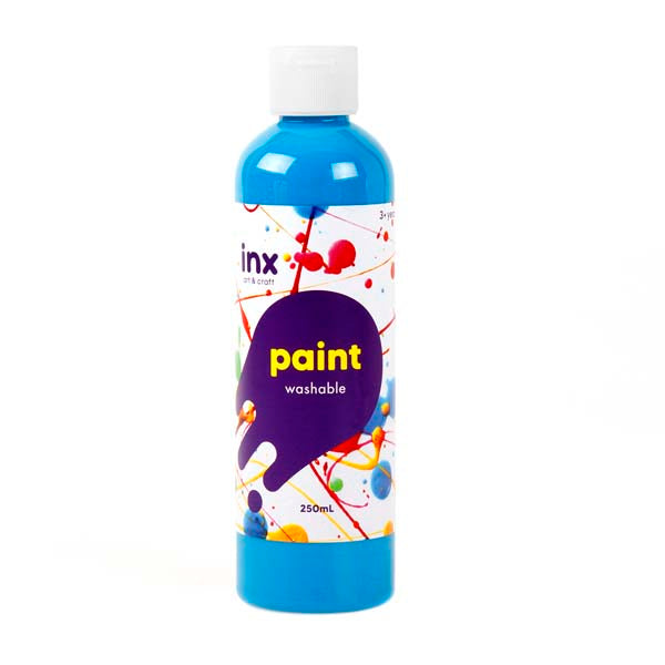 White Smoke Inx Washable Paint, Tempera Blue, 250ml Kids Paints