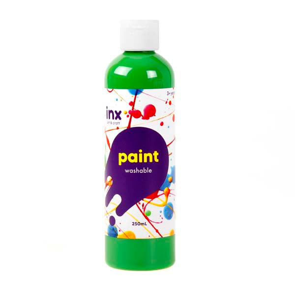 White Smoke Inx Washable Paint, Tempera Green, 250ml Kids Paints
