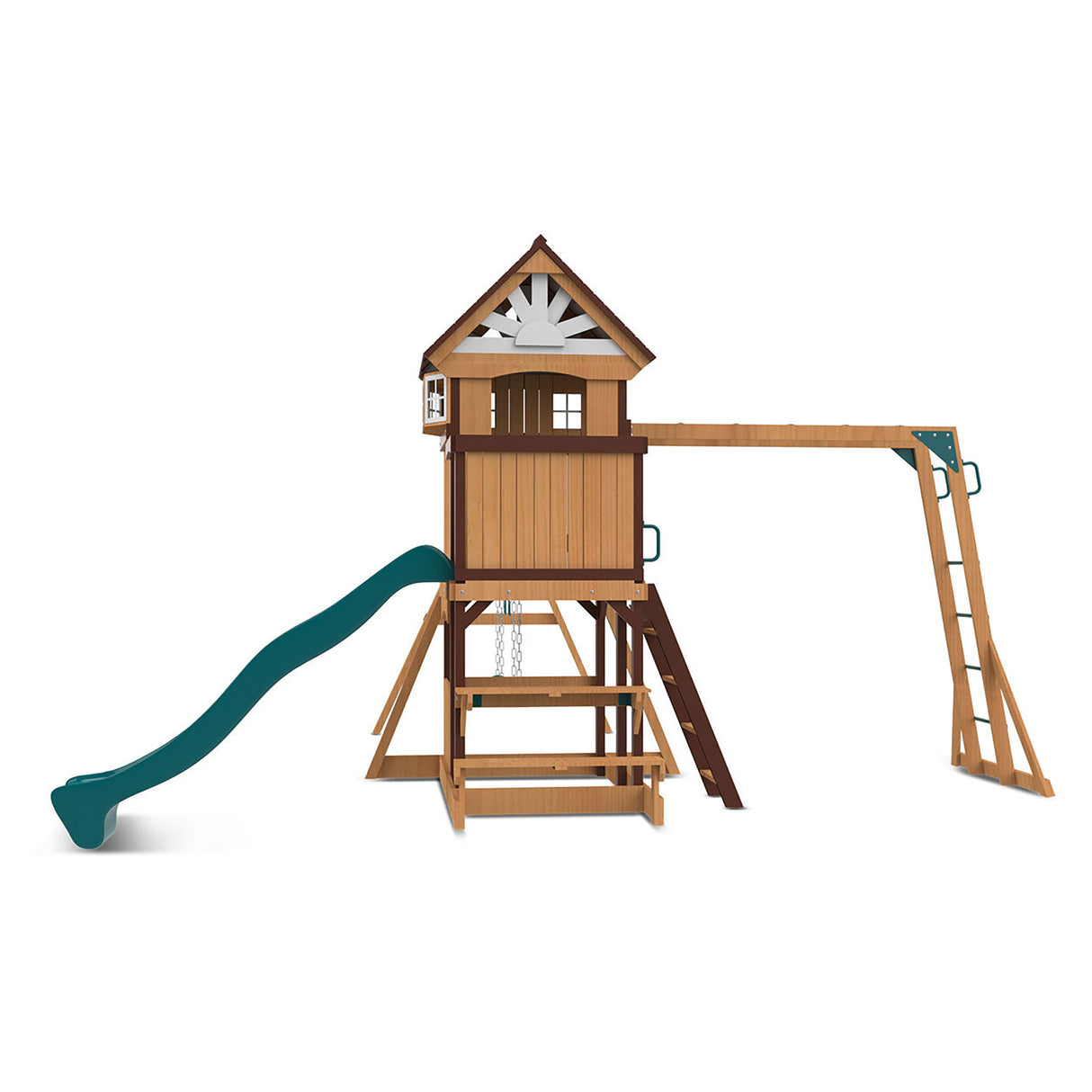 Lifespan Kids Meer Brook Play Centre Set with 2.2m Green Slide