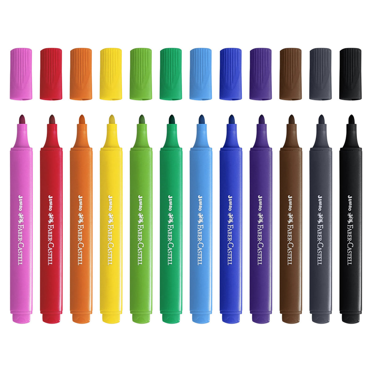 Faber Castell Jumbo Triangular Markers, Assorted (Pack of 12)