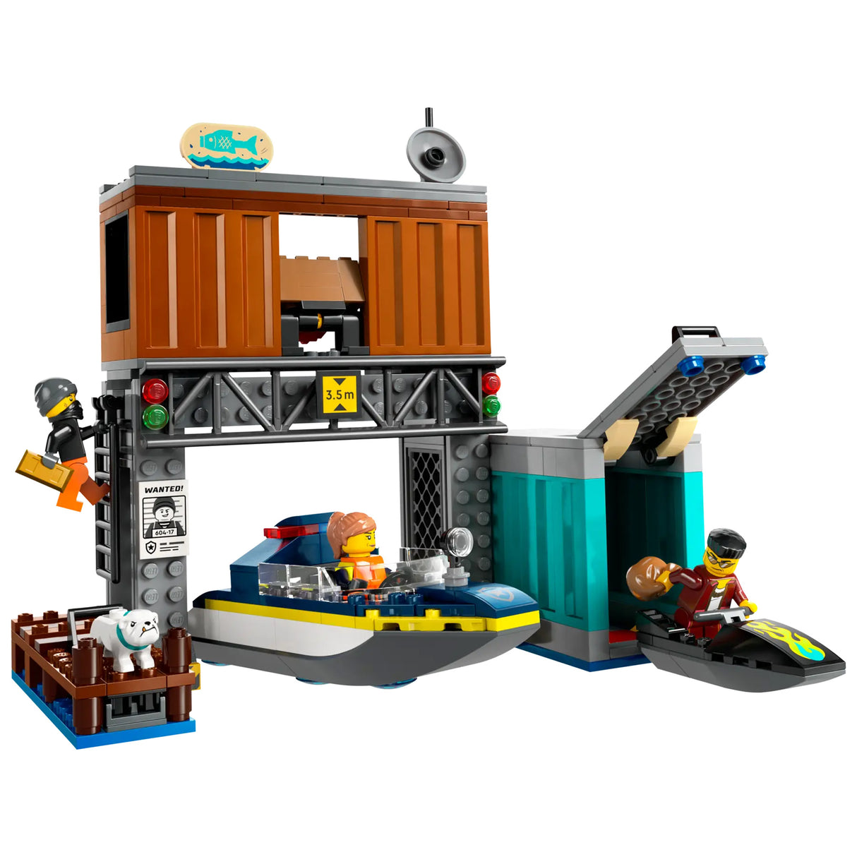 LEGO City Police Speedboat and Crooks' Hideout 60417, (311-pieces)