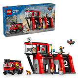 LEGO City Fire Station with Fire Truck 60414, (843-pieces)