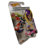 Hot Wheels 1:64 Mariokart Die Cast Car - Waluigi in Badwagon