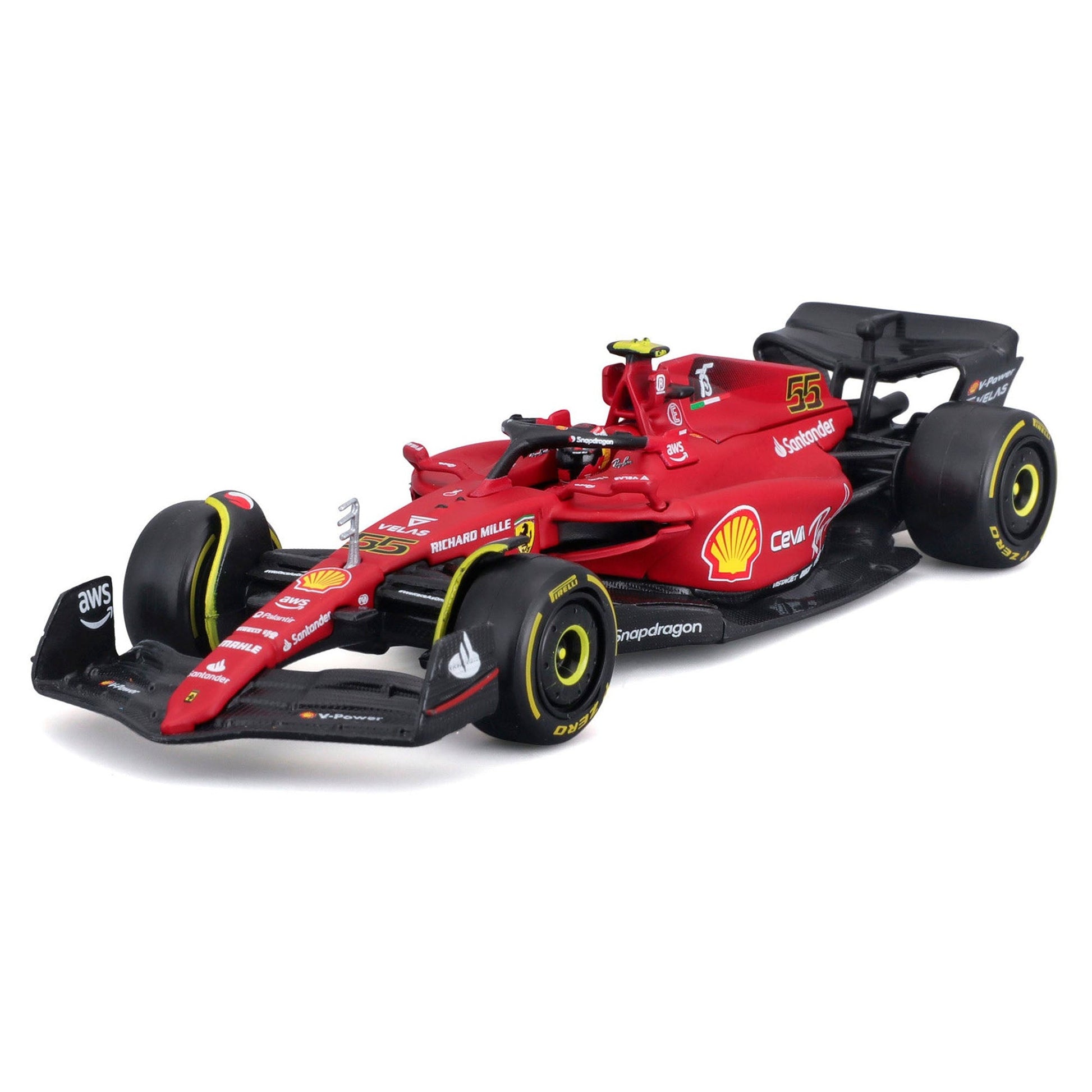 Bburago 1:43 Ferrari Racing 2022 F1 - 75 - Sainz #55 with Driver