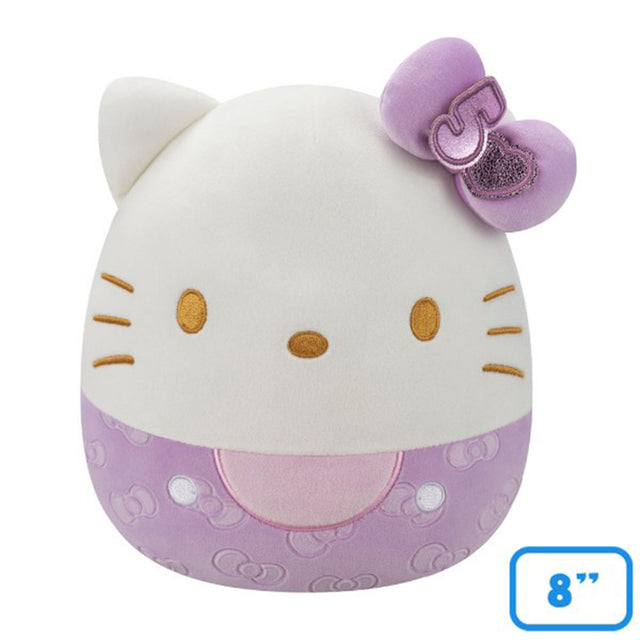 Squishmallows Hello Kitty 50th Bows Purple 8"  Plush