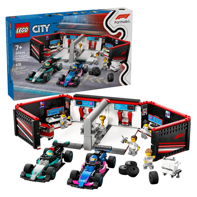 LEGO City F1 Garage & Mercedes-AMG & Alpine Cars 60444