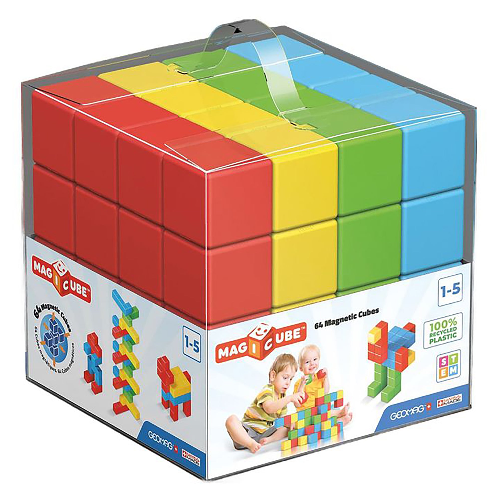 Geomag Magicubes Crystal Recycled (64 pieces) – Toys