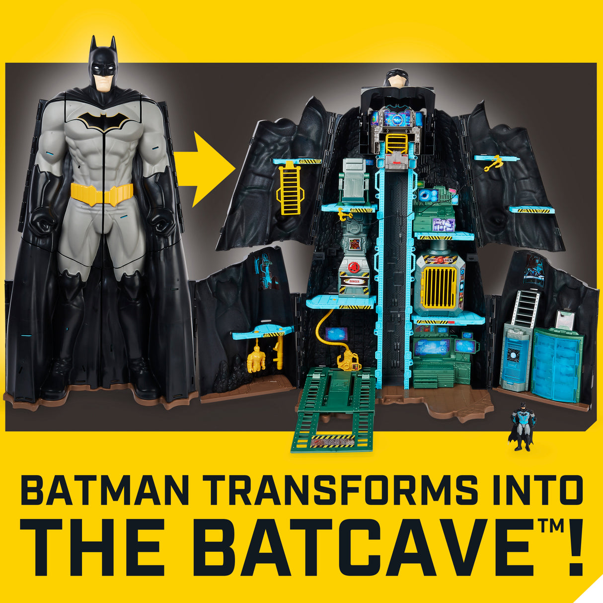 Batman Bat-Tech Batcave Giant Transforming Playset