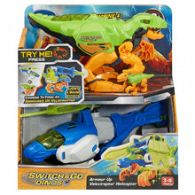Vtech Switch & Go Dinos Power Up Velociraptor Helicopter