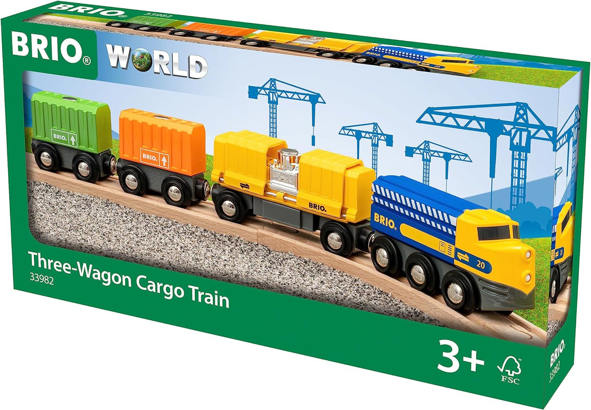 BRIO 33982 Three-Wagon Cargo Train