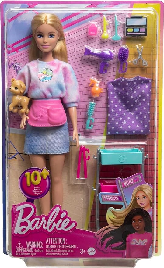 Barbie Malibu Stylist Doll & 14 Accessories Playset