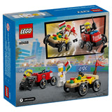 LEGO City Pizza vs. Fire Truck Race Car 60458