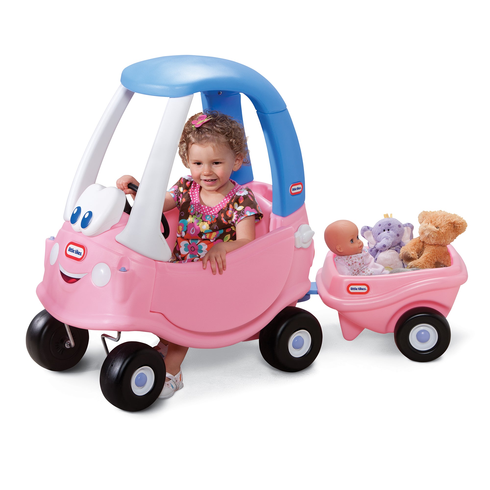 Little tikes pink store car and trailer