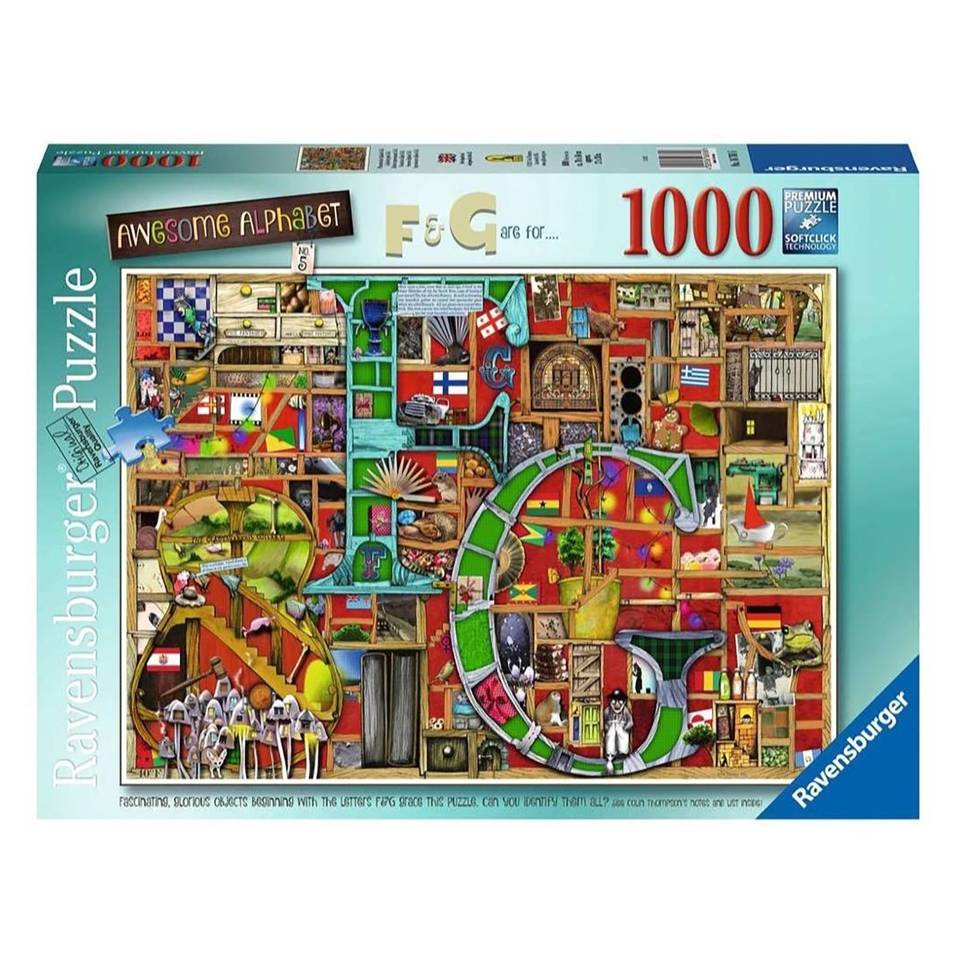 Ravensburger Awesome Alphabet F & G Jigsaw Puzzle (1000 pieces)