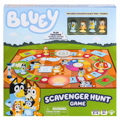 Bluey Scavenger Hunt with Mini Figures Board Game
