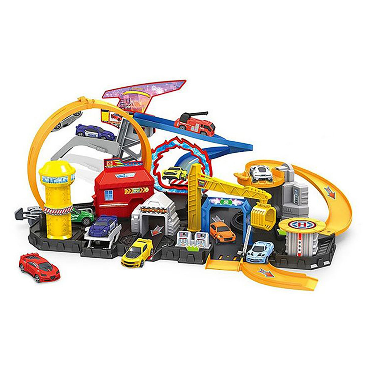 Dragon Wheels City Track Playset (Pack of 8)